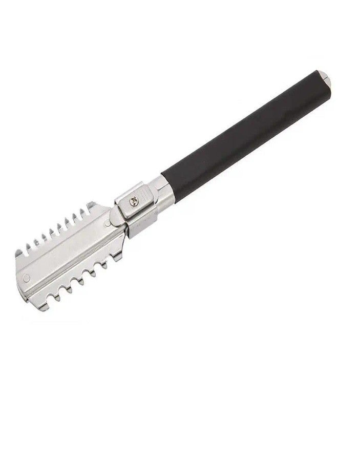 wfljl Razor Comb with Double-Edge Blades - Manual Hair Cutting & Thinning Tool for Professional Styling, Barber-Grade Precision for DIY Trims and Texture, Essential Hairdressing Comb - Image 1