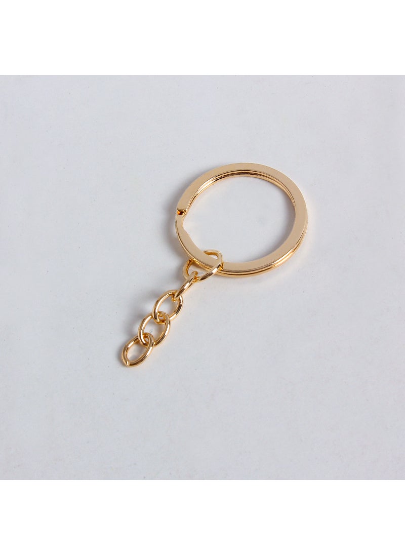 Generic Gold Silver Lobster Clasp Keychain Unisex Car Bag Charm KC gold four-link chain loop 