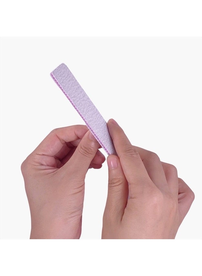 GigaGround 80/80 Grit Nail Files, Emery Boards Nail File for Acrylic and Gel Nails, Coarse Nail File Double Sided 80 Grits Emory Professional Filers Reusable Washable Manicure Square Gray - Image 5
