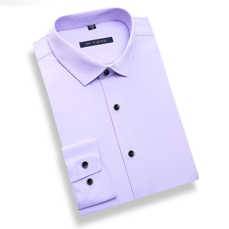 Hot-selling white shirt men's long-sleeved spring business iron-free shirt slim fit suit inch shirt professional work formal wear 2-707 38 - Image 4