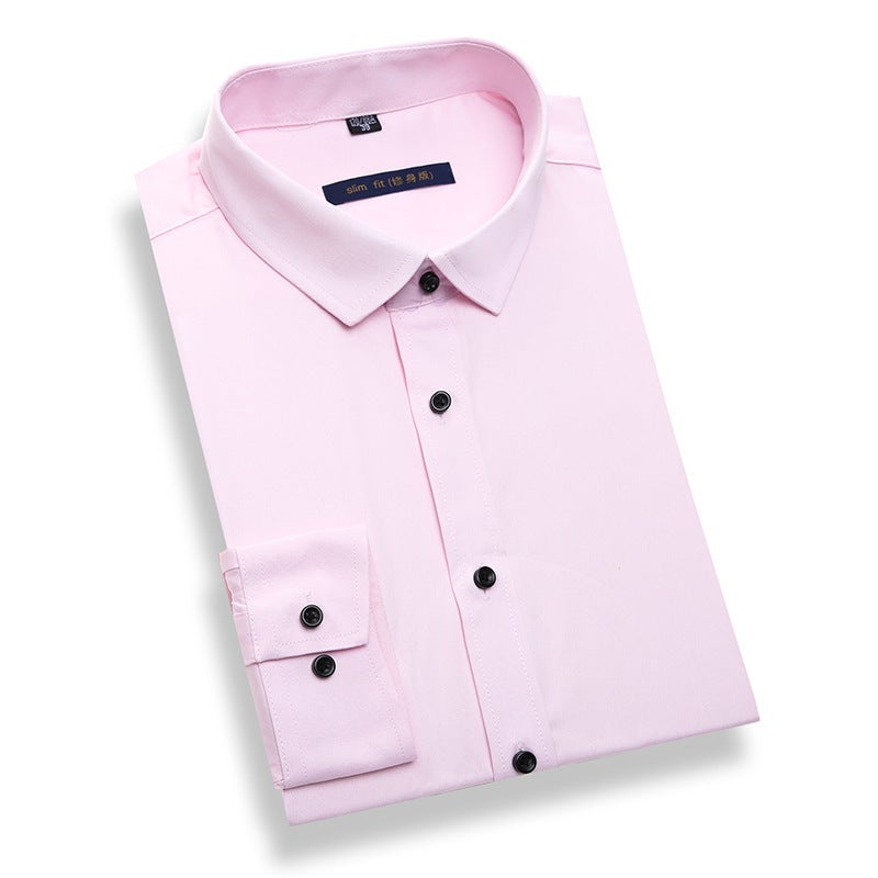 Hot-selling white shirt men's long-sleeved spring business iron-free shirt slim fit suit inch shirt professional work formal wear 2-707 38 - Image 5