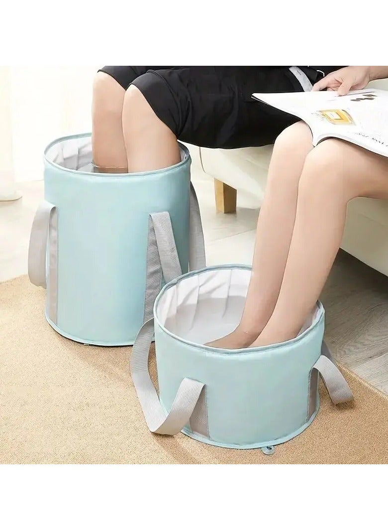 AROAQ 1pc Portable Collapsible Foot Bath Basin with Handles Perfect for Soaking Feet Traveling Camping and Outdoor Activities - Image 2