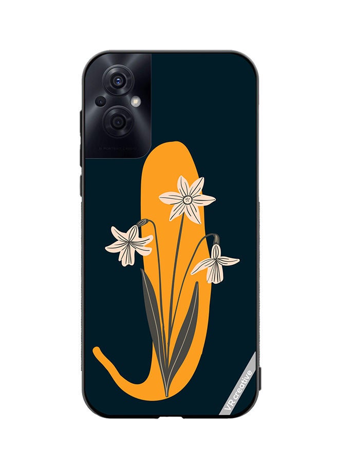 VR CREATIVE Protective Case Cover For Oppo Reno8 Z Alphabet J Design Multicolour - Image 1
