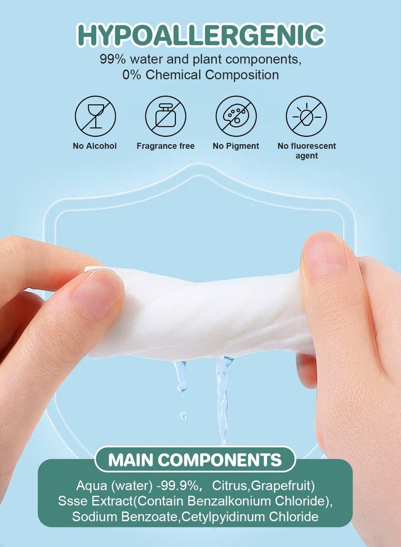 URbazaar Extra Gentle Unscented Baby Wipes, Plant Based, Made with 99% Water and Aloe for Babies and Kids, 320 Count - Image 4