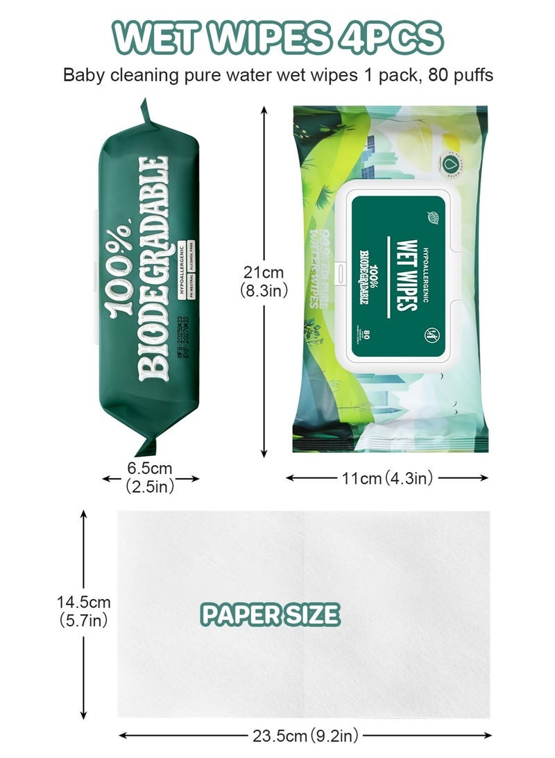 URbazaar Extra Gentle Unscented Baby Wipes, Plant Based, Made with 99% Water and Aloe for Babies and Kids, 320 Count - Image 2