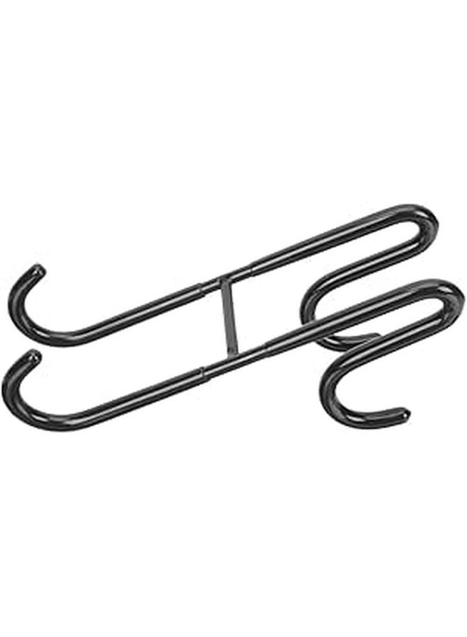 Heavy Duty Dual Curve Stainless Steel Towel Hook Over Shower Door Black 304 Thickened - Image 1