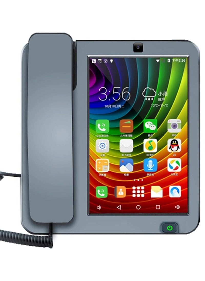 Fixed Phone 3g 4g Sim Card Smart Fixed Phone Touch Screen Video Call Phone With Wifi Recording For Home Business Landline Phones 20 X 21.8 X 5.4 Cm