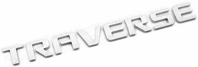 Aimoll 3Pc Traverse Front Door & Liftgate 3D Badge Nameplate Logo Emblem Exterior Sticker Decal Kit Replacement for Traverse 84950540 (Chrome) - Image 2