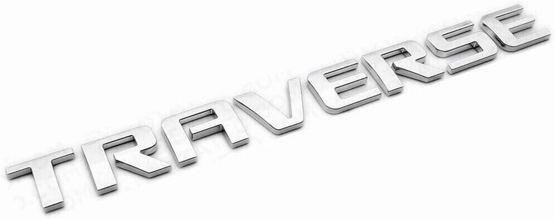 Aimoll 3Pc Traverse Front Door & Liftgate 3D Badge Nameplate Logo Emblem Exterior Sticker Decal Kit Replacement for Traverse 84950540 (Chrome) - Image 3