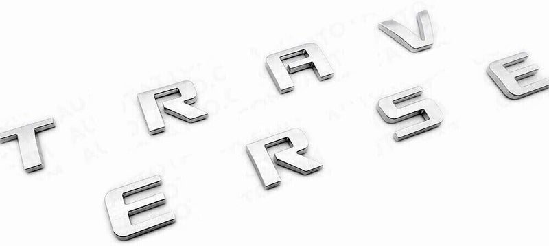 Aimoll 3Pc Traverse Front Door & Liftgate 3D Badge Nameplate Logo Emblem Exterior Sticker Decal Kit Replacement for Traverse 84950540 (Chrome) - Image 5
