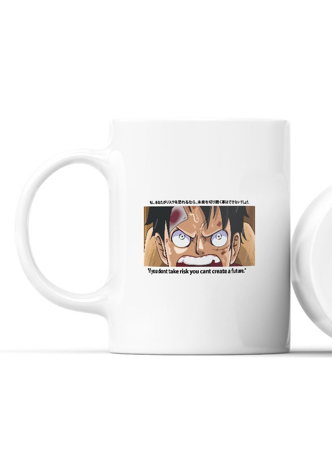 LIT One Piece Mug One Piece Mug For Coffee Monkey D. Luffy Gift Mug Straw Hat Don’t take Risk Quote-Harajuku - Image 2