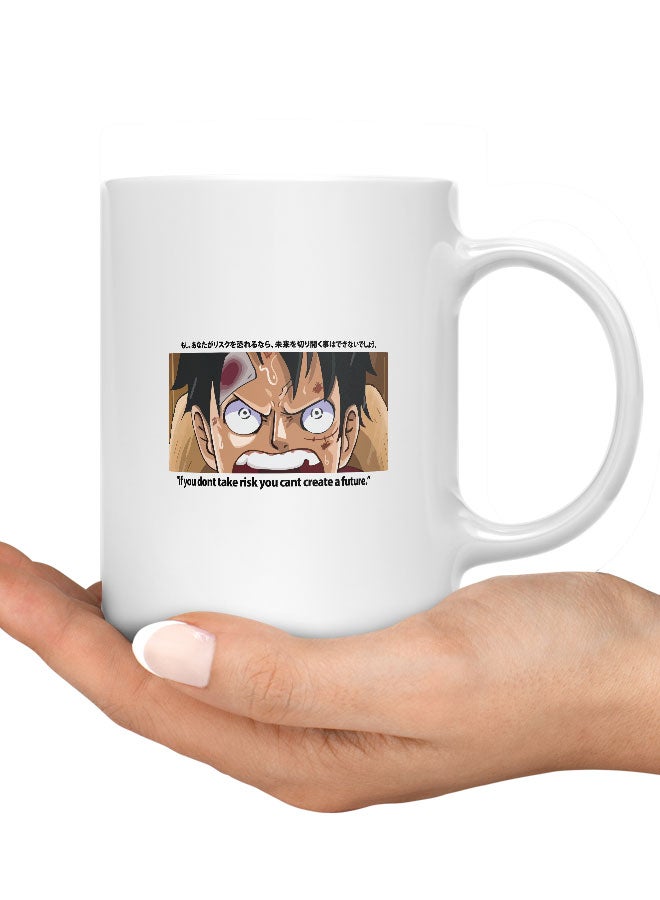 LIT One Piece Mug One Piece Mug For Coffee Monkey D. Luffy Gift Mug Straw Hat Don’t take Risk Quote-Harajuku - Image 3