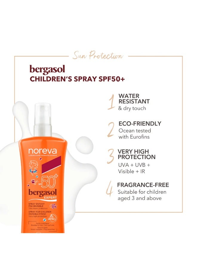 Noreva Bergasol Expert Spray For Children Invisible Finish SPF50+ 125ml - Image 2