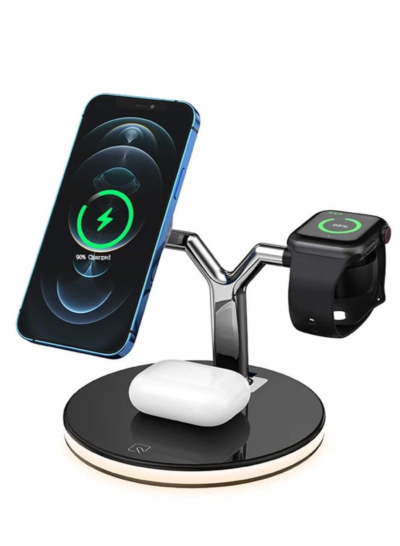3 in 1 Wireless Fast Charger Bracket for Apple iPhone 12/12 Pro / 12 Pro Max,  Airpods , Watch 6/5/4/3/2 - Image 1