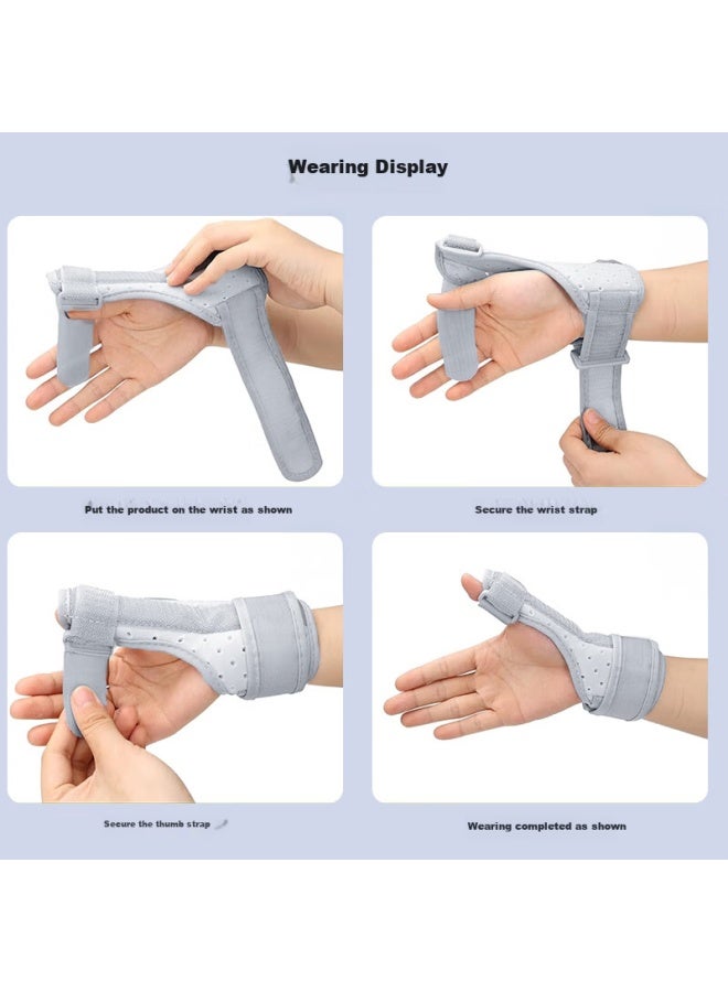 Cralvkoin Medical Trigger Finger Wrist Brace Thumb Joint Support Wrist Splint Aluminum Plate Breathable - Image 4