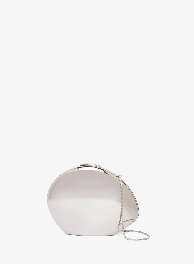Ella Limited Edition silver metallic statement clucth