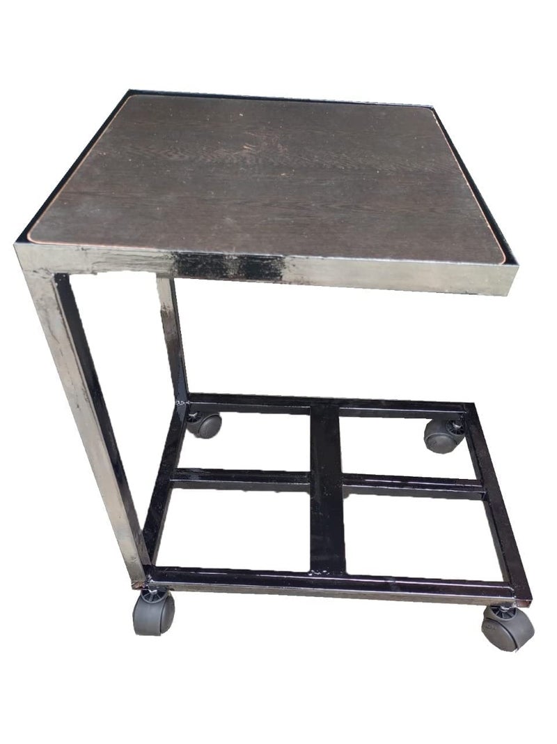 HIMAJI HIMAJI Double Inverter UPS Battery Trolly Stand for Home and Office Flat and Standing Battery Trolly 1Inch Pipe 4 Strong Black Wheel Inverter and Battery Stand Trolley Inverter Cabinet with Shelf  - Image 2