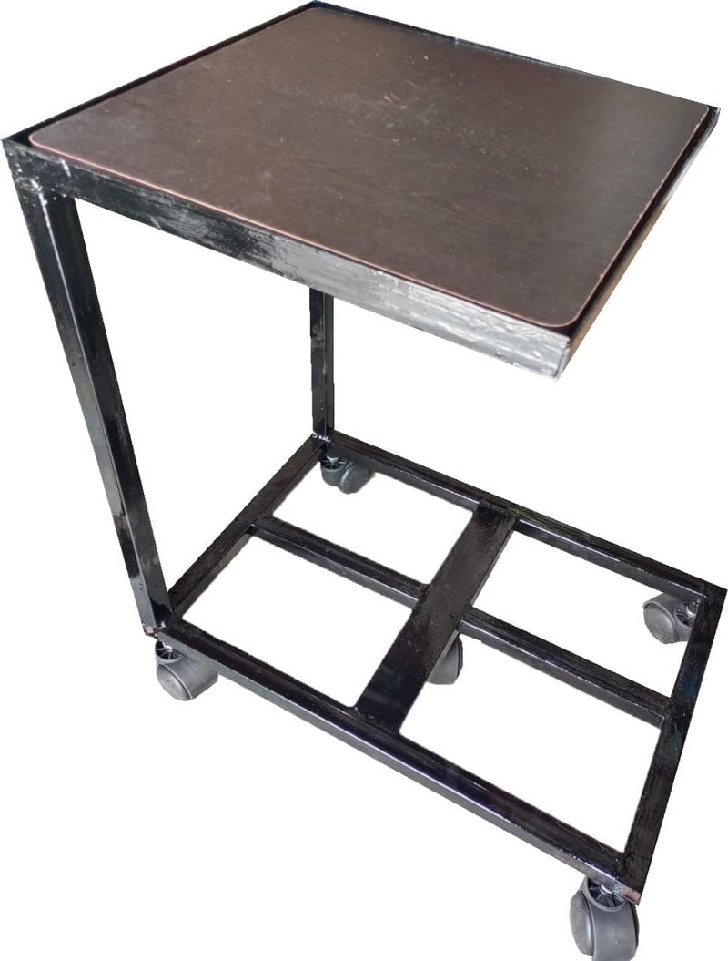 HIMAJI HIMAJI Double Inverter UPS Battery Trolly Stand for Home and Office Flat and Standing Battery Trolly 1Inch Pipe 4 Strong Black Wheel Inverter and Battery Stand Trolley Inverter Cabinet with Shelf  - Image 1