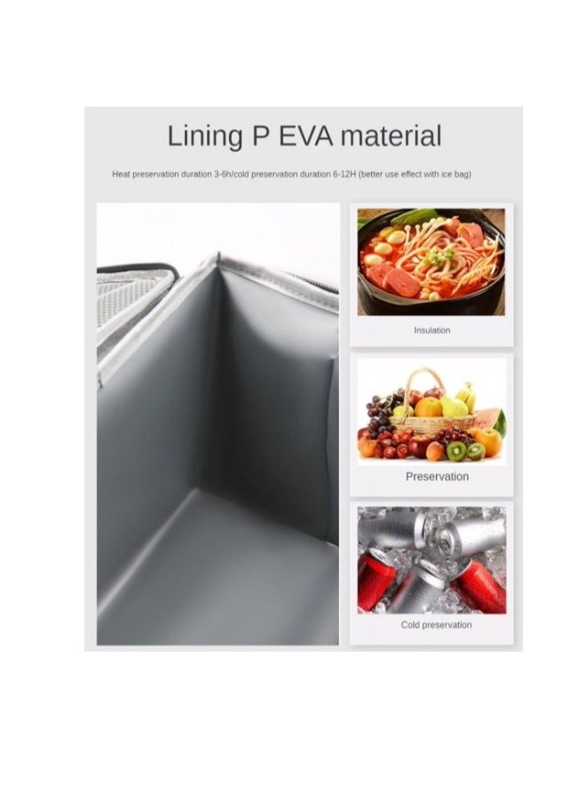 15L Picnic Bag Insulated Lunch Box Soft Cooler Cooling Tote for Adult Men Women Lunch Bag Office Outdoor Camping Picnic Beach - Image 3