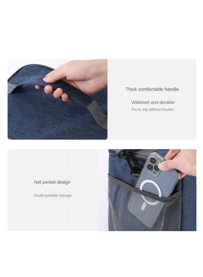 15L Picnic Bag Insulated Lunch Box Soft Cooler Cooling Tote for Adult Men Women Lunch Bag Office Outdoor Camping Picnic Beach - Image 4