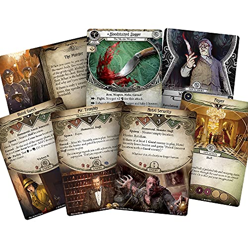Asmodee Arkham Horror The Card Game Murder at the Excelsior Hotel SCENARIO PACK - Unearth the Secrets of a Murder Mystery! Cooperative LCG, Ages 14+, 1-4 Players, 1-2 Hr Playtime, Made by Fantasy Flight Games - Image 2