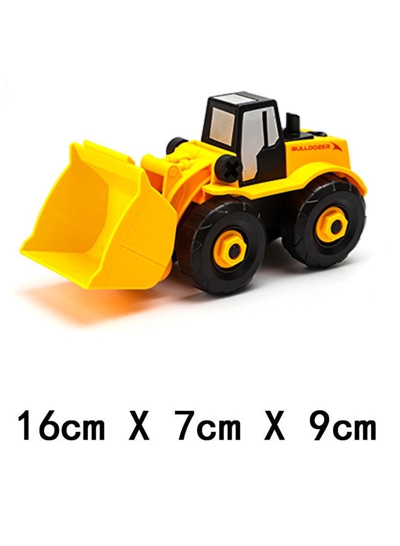 Construction Toys, 4-Pack , Push-Powered Yellow Construction Vehicle Toys, Includes Dump Truck, mud tankerWheel Loader, and Excavator for Kids and Toddlers Ages 2+  - Image 4