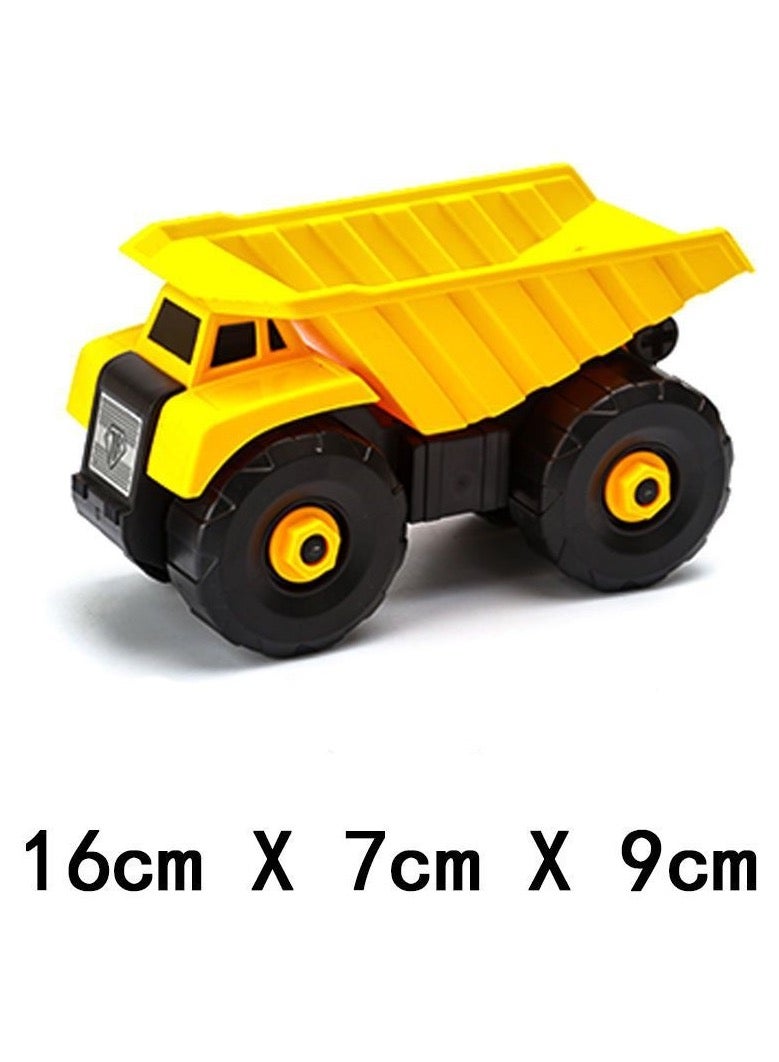 Construction Toys, 4-Pack , Push-Powered Yellow Construction Vehicle Toys, Includes Dump Truck, mud tankerWheel Loader, and Excavator for Kids and Toddlers Ages 2+  - Image 5