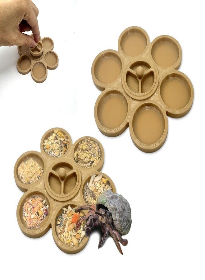 2 Pcs Hermit Crab Food Dish, 9 Grids Food & Water Bowl, Hermit Crab Tank Accessories - Image 1