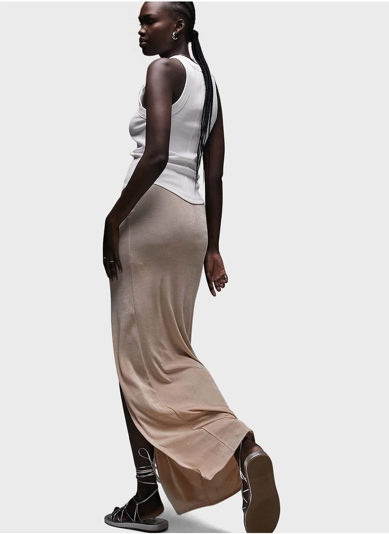 Topshop Tall Front Twisted Maxi Skirt