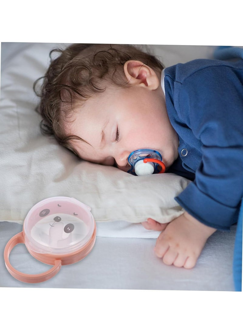 أوزيغالور 2 عبوة حافظات تخزين اللهاية، تصميم عصا قرد، وردي، للأطفال الرضع - Image 3