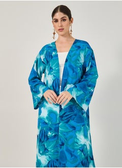 Styli Floral Printed Regular Fit Maxi Kimono  - Image 2