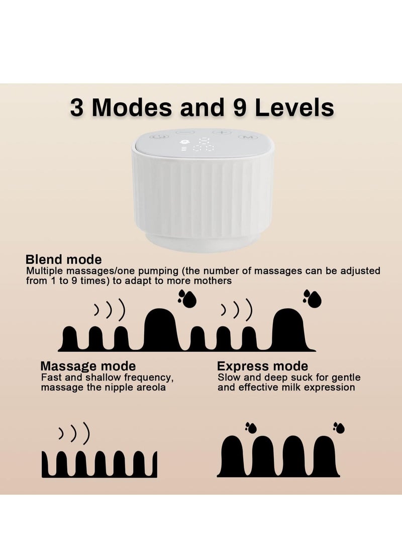 SYOSI Breast Pumps, Portable Wireless Wearable Pump, Rechargeable Hands Free Pump Electric with 3 Modes 9 Levels - Image 3
