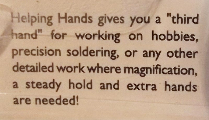 HFT 1 X Helping Hands with Magnifying Glass and 2 Adjustable Clips - Image 3