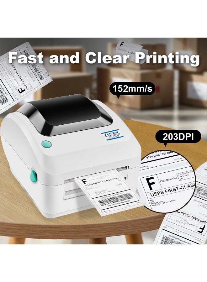 Xprinter XP-470B Thermal Label Printer (USB + LAN Interface) - 4-Inch High-Speed Shipping Label Printer for Warehouse & E-commerce - Compatible with Amazon, Noon & All Couriers. - Image 4
