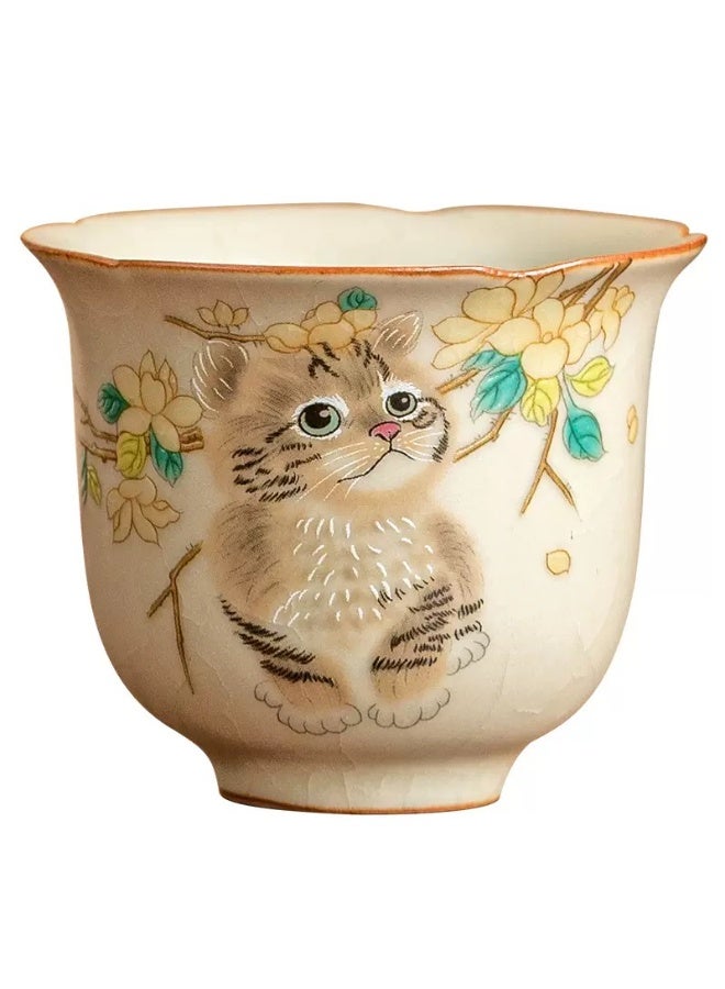 ROOMTONE Tea Cup, Espresso Cup, Coffee Cup, 1 piece, Lovely Cat, 40ml, Small cup,Simplified Paper Box Packaging - Image 4