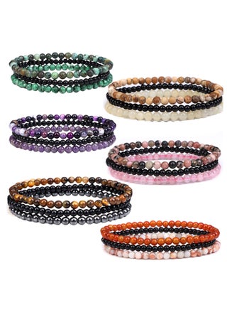6 PCS 4mm Mini Semi - Precious Gemstones, Beaded Bracelets for Women Men Healing Stone Bracelet Crystal, Beaded Bracelet Adjustable Elastic Stretch Bracelet Unisex Jewelry Gifts - pzsku/ZFA163BA7BDAB4A64B9C6Z/45/_/1716970672/8b1ff061-402a-497d-b630-9e5e8d46c8a8