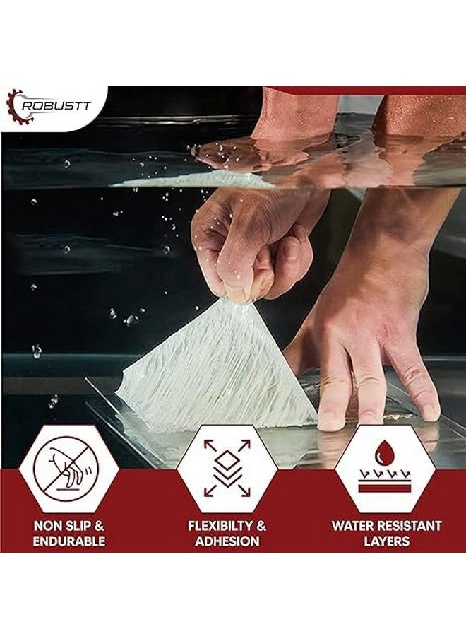 ROBUSTT Robustt Waterproof Aluminium Foil Rubber Tape (Pack of 1) 5cm x 5mts Strong Adhesive Aluminium Foil Tape for all Repair and Leakage Solutions, grey  - Image 3