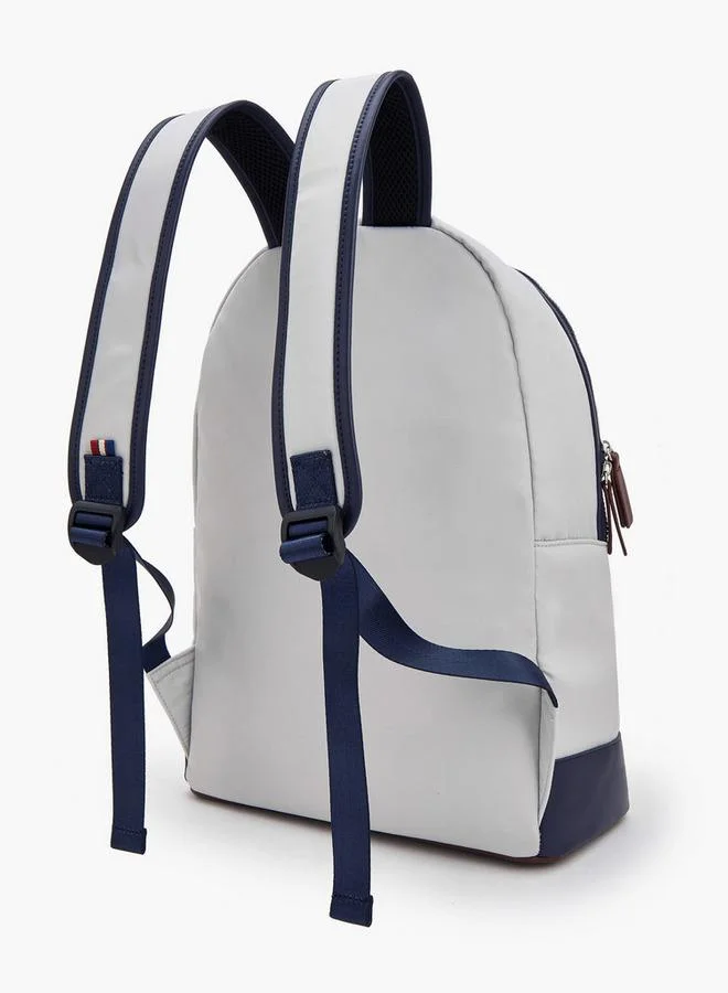 Lee Cooper GREY Colorblock Print School Backpack With Padded Straps - 33x20x43 CM for Women | Best Price UAE