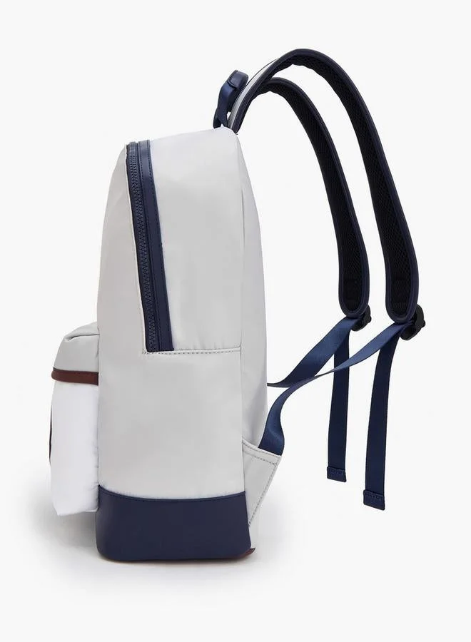 Lee Cooper GREY Colorblock Print School Backpack With Padded Straps - 33x20x43 CM for Women | Best Price UAE
