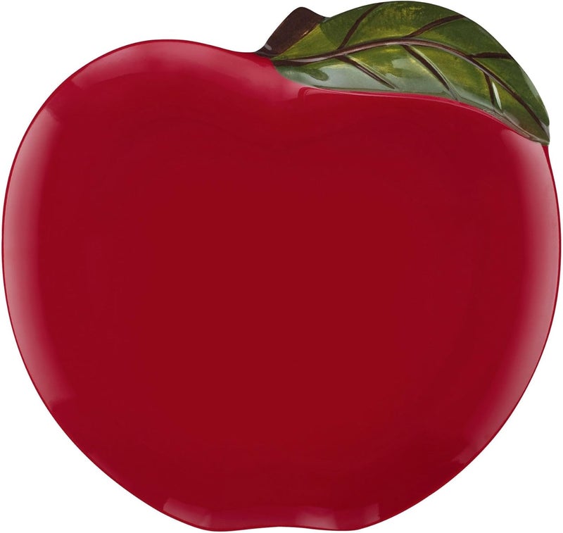 UP UPware Apple Melamine Dinner Plate Set Apple Shaped Plates for Main course Pasta and Salad BPAFree Dishwasher Safe Red 11 Inch Set of 6 - Image 4