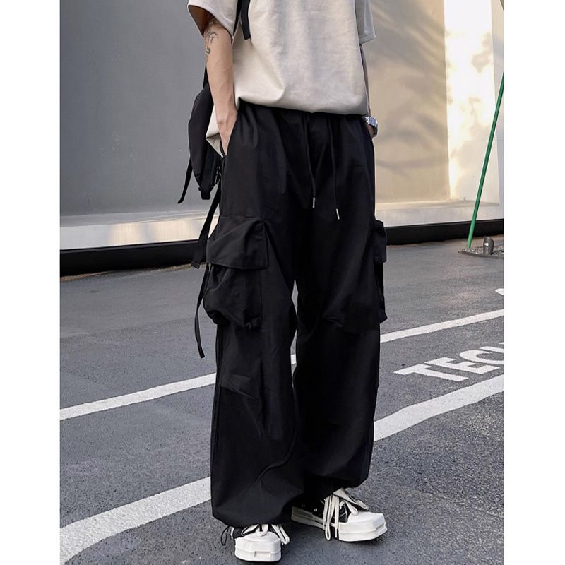Maillard Overalls Men'S Paratroopers Trendy Brand Loose Wide Leg Casual Personality Trendy Junior Boys Tie-Up Feet - Image 1