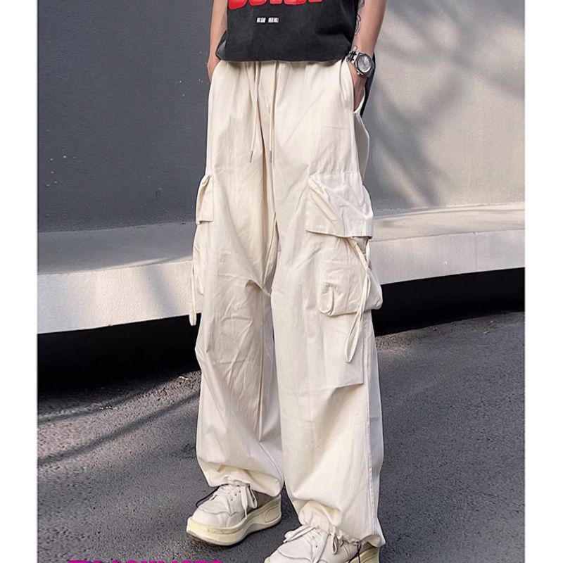 Maillard Overalls Men'S Paratroopers Trendy Brand Loose Wide Leg Casual Personality Trendy Junior Boys Tie-Up Feet - Image 3
