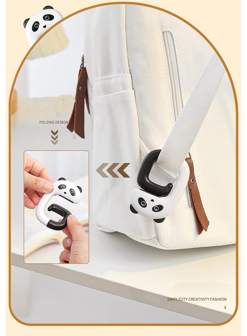 Excefore 8 Pcs Handbag Hook Holder Portable ABS Hangers Purse Hooks Foldable Schoolbag for Student Table Desk Restroom  - Image 5