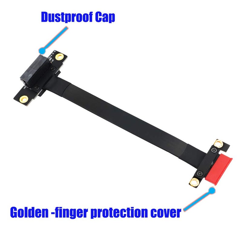 Mustpoint PCI-e PCI Express 36Pin 1X Extension Cable with Gold-Plated Connector (90Â°) - Image 2