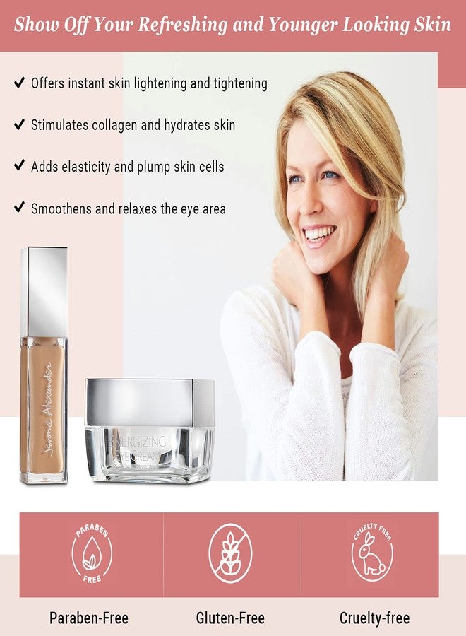 Jerome Alexander JA Basic TLC 3-in-1 Undereye Tightener & Concealer - Conceals Dark Circles, Reduces Under Eye Bags, and Minimizes the Appearance of Fine Lines & Wrinkles (Medium Dark) - Image 2