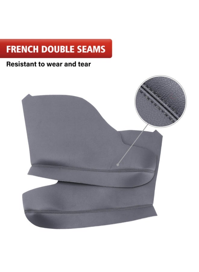 Auto Door Panel Armrest Cover for Honda Odyssey 2011-2017 Vinyl Microfiber Leather Car Door Armrest Replacement Pair Dark Gray - Image 1
