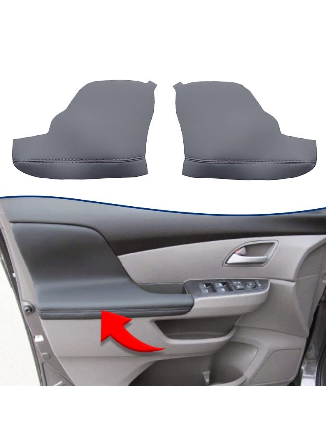 Auto Door Panel Armrest Cover for Honda Odyssey 2011-2017 Vinyl Microfiber Leather Car Door Armrest Replacement Pair Dark Gray - Image 2