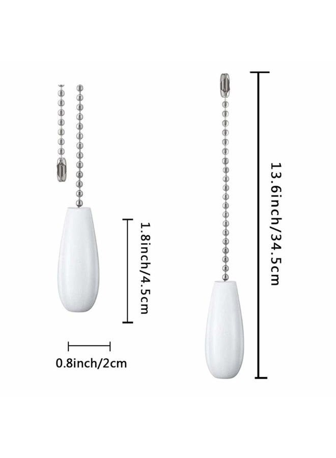 DAYONE Ceiling Fan Chain Pulls White Wooden Pull Chain Extension for Ceiling Light Fan Chain 3 Pack - Image 3