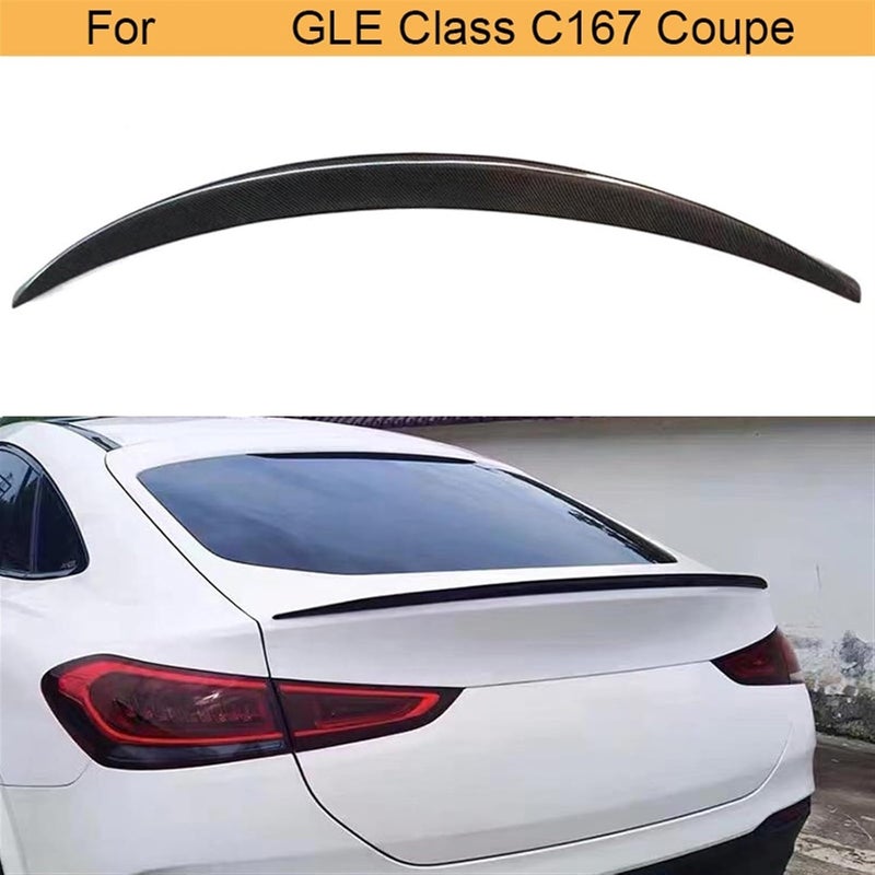 QASULER Carbon Fiber Rear Trunk Spoiler for Mercedes-Benz GLE Class C167 Coupe 2020 - Image 5