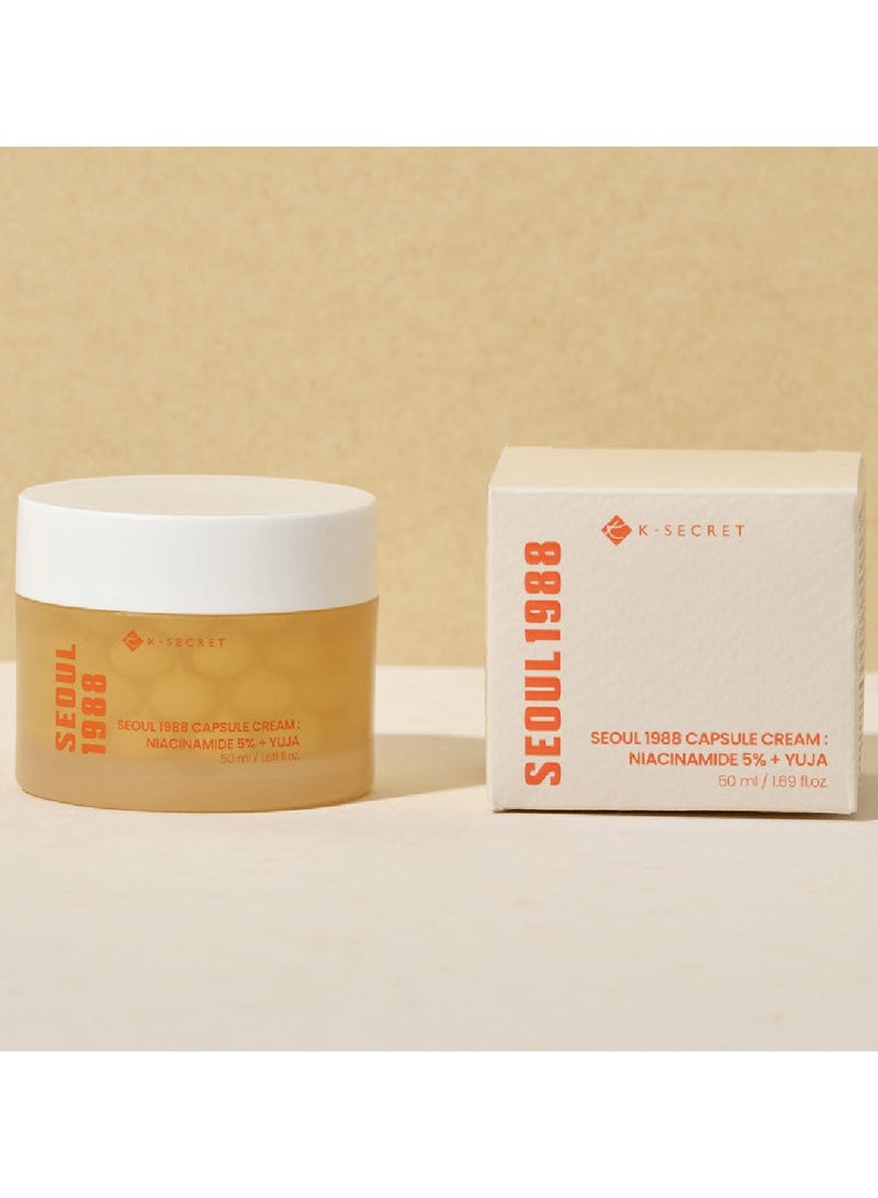 K-SECRET KSECRET - SEOUL 1988 Capsule Cream : Niacinamide 5% + Yuja  50 ml - Image 1